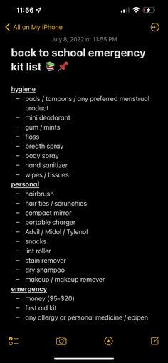 A list of all essentials for your day to day school life. High School Essentials, Lululemon Aesthetic, Schul Survival Kits, High School Prep, High School Supplies, Preppy Lululemon, Middle School Essentials, School Emergency Kit, School Backpack Essentials