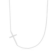 Materials: Recycled 925 Sterling Silver Necklace, & CZs16" + 2“extension14K Gold plated + EcoatHorizontal Cross measures 1” Cross contains: CZ 1.4mm*25pcsCable chain measures 1.2mm width Wide Rings, Domed Ring, Brass Jewelry, Sterling Silver Necklace, Gold Plated Sterling Silver, Gold Vermeil, Sterling Silver Necklaces, Rhodium Plated, Ring Earrings