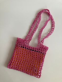 Fancy Crochet Tote Bag, Crochet Knitted Shoulder Bag, Granny Square Shoulder Bag, Surprise Gift For Girlfriend, Gift Idea For Wife, Crochet. This Fancy Crochet Tote Bag is a delightful blend of functionality and artistry that adds a touch of whimsy to your daily routine. Handcrafted with love and meticulous attention to detail, this tote bag isn't just an accessory; it's a statement piece that reflects your unique personality and sense of style. HIGHLIGHTS: - Handcrafted crochet design - Elegant Pink Square Crochet Bag For The Beach, Pink Square Crochet Bag For Beach, Pink Square Crochet Beach Bag, Pink Crochet Knitted Bag For Everyday Use, Pink Hand Knitted Bags For Daily Use, Pink Handwoven Crochet Shoulder Bag, Pink Handwoven Crochet Rectangular Bag, Pink Handwoven Rectangular Crochet Bag, Crochet Yarn Shopping Bags