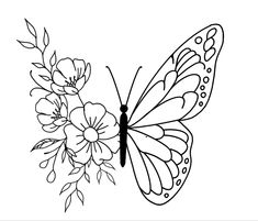 a butterfly with flowers on it's wings