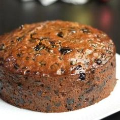 a cake sitting on top of a white plate