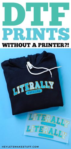 an image of a t - shirt with the words diy prints without a printer on it