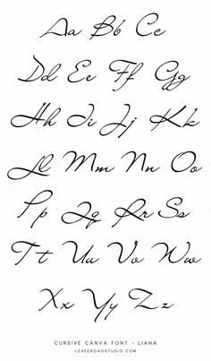 the cursive font and numbers used in handwriting