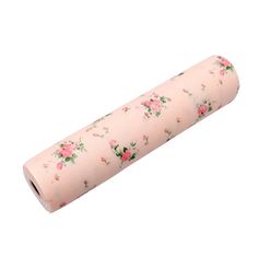 a roll of toilet paper with pink flowers on it