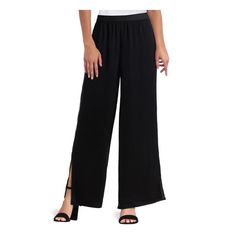 Gigi Parker Loose Layered Wide Leg Palazzo Long Pants Full-length Summer Bottoms With Side Slits, Summer Trousers With Side Slits, Spring Loungewear Bottoms With Side Slits, Spring Wide-leg Pants With Side Slits, Chic Long Pants With Side Slits, Spring Ankle-length Bottoms With Side Slits, Spring Wide Leg Pants With Side Slits, Spring Pants With Side Slits Full Length, Spring Full-length Pants With Side Slits