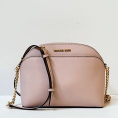 New With Tag Michael Kors Jet Set Travel Dome Crossbody Bag Purse Saffiano Leather Pink Blossom 100% Authentic Retail: $298.00 Plus Tax **Please See The Measurement For The Size** No Dust Bag Slip-In Pocket At Front Michael Kors Logo At Front Zip Top Closure Gold Toned Hardware Custom Fabric Lining 1 Slip-In Pockets 1 Zipped Pocket 8.75" (L) X 7"(H) X 3.5"(D) Strap: 20"-23" Very Clean, Smoke-Free And Pet-Free Environment. Michael Kors Bags For Spring, Michael Kors Spring Bags, Michael Kors Spring Bags With Detachable Strap, Feminine Michael Kors Travel Bags, Michael Kors Feminine Bags With Gold-tone Hardware, Feminine Michael Kors Bags With Gold-tone Hardware, Feminine Michael Kors Leather Bags, Michael Kors Logo, Pink Blossom