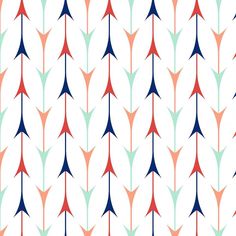 an abstract pattern with red, white and blue arrows