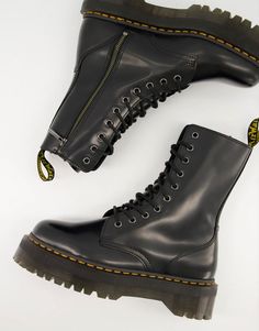 Jadon Hi, Dr Martens Jadon, Trainer Heels, Trainer Boots, Goodyear Welt, White Trainers, Doc Martens, Dr. Martens Boots, Suede Boots