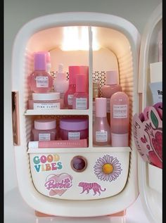 Skincare Fridge Aesthetic, Glowing Skin Naturally, Skincare Fridge, Get Enough Sleep, Makeup Bag Essentials, Sephora Skin Care, Skincare Inspiration, Glow Recipe