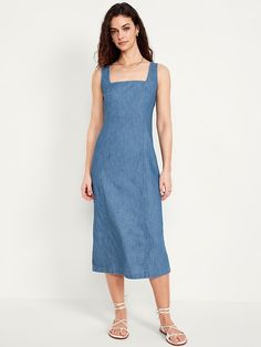 Saw this on Old Navy: Lined Cotton Dress With Straight Neckline, Cotton Dress With Straight Neckline And Lining, Cotton Dress With Tie Back And Straight Neckline, Casual Fitted Dress With Straight Neckline, Fitted Square Neck Midi Dress With Tie Back, Chic Square Neck Dress With Tie Back, Fitted Sundress With Adjustable Straps And Straight Neckline, Chic Midi Dress With Square Neck And Tie Back, Cotton Dresses With Adjustable Straps And Straight Neckline