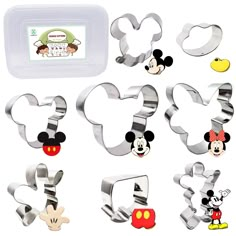 the mickey mouse cookie cutters are ready to be used