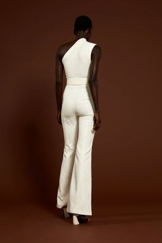 The Cleo Jumpsuit in Cream – Solace London US Wedding Unconventional, Jumpsuit In Winter, Jumpsuits Wedding, 70s Jumpsuit, Cocktail Jumpsuit, Jumpsuit Winter, Solace London, Leather Jumpsuit, Wedding Jumpsuit