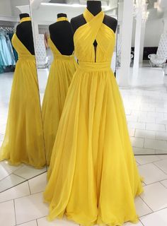 Prom Dresses Open Back, Yellow Formal Dress, Dresses Open Back, Yellow Evening Dresses, Formal Bridesmaids Dresses, Yellow Bridesmaid Dresses, Prom Dresses Yellow, Bridesmaid Dresses Online, Long Prom Dresses