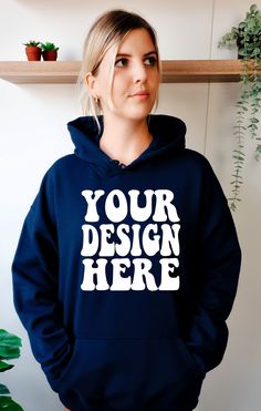 "INSTANT DOWNLOAD  ♥ DETAILS ♥ - This image is for the Gildan 18500 Navy Blue Unisex Hoodie - You will receive a high resolution digital image free of branding    (will not include the \"Your Design Here\" text or watermark) - Model is wearing size XL - Image Size: 2180 x 3430 Pixel ♥ KEEP IN MIND ♥ - You may use these images for personal and commercial use only. No additional license required. - You may not resell, share, or edit this image in any way." Customizable Blue Hoodie With Long Sleeves, Blue Customizable Hoodie, Customizable Blue Long Sleeve Hoodie, Customizable Long Sleeve Blue Hoodie, Customizable Casual Blue Sweatshirt, Customizable Blue Casual Hoodie, Customizable Blue Casual Sweatshirt, Blue Customizable Casual Sweatshirt, Blue Casual Customizable Sweatshirt