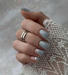 Gray Green Nails, Pale Nails, Grey Nail Art, Formal Nails, Pink Ombre Nails, Crazy Nails, Bride Nails