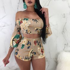 Material: Polyester Gender: Women Item Type: Two-Piece Set Color: Pink, Khaki, Blue, Green Size: S,M,L,XL Como Fazer Short, Two Piece Romper, Very Short Dress, Rockabilly Dress, Cap Dress, Fashion Weeks, Cosplay Dress, Plus Size Maxi Dresses, Trend Fashion