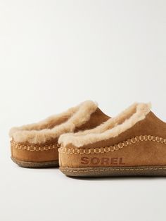 Comfortable slippers are always a worthwhile investment. SOREL's 'Lanner Ridge™' pair is made from supple suede and lined with cosy faux shearling. They're set on durable rubber soles so you won't need to replace them year after year. Slippers For Men, Comfortable Slippers, Suede Slippers, Mr Porter, Get Dressed, Fashion News, Investment, Porter, Slippers