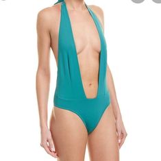 Kendall + Kylie Kksa-10010 Plunge Halter 1 Piece Swimsuit Size Small Nwt Style # Kksa-10010 Show Off Some Skin In This Halter One-Piece Swimsuit. - Deep V-Neck - Halter Neck Ties - Open Back - Solid Color - Minimal Coverage - Fully Lined * Missing Hygienic Liner Never Worn Swimsuit Style Sold On Revolve 120$ Chic Green Bodysuit For Pool, Chic Blue Backless Swimwear, Chic Green Backless Swimwear, Spring Poolside Halter Neck Bodysuit, Spring Halter Neck Bodysuit For Poolside, Halter Neck Bodysuit For Poolside Spring Season, Chic Blue Halter Neck Swimwear, Chic Green Halter Neck Swimwear, Chic Halter Neck Bodysuit For Pool