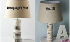 a lamp that is on top of a table next to a lamp with an anthropolite price $ 350