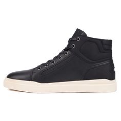 Introducing the Jayden: a casual high-top sneaker designed for ultimate comfort and style. Crafted with meticulous attention to detail, the Jayden elevates your casual footwear collection to new heights. Perfect for any occasion, these sneakers seamlessly blend fashion flair and functionality, ensuring you step out in confidence and ease. With their versatile design and comfortable fit, the Jayden sneakers are the perfect choice for both urban adventures and laid-back outings, promising to keep Urban High-top Sneakers With Cushioned Footbed, Mens Boots Casual, New York Mens, Closed Toe Shoes, Casual Footwear, Faux Leather Heels, Footwear Collection, Water Shoes, Designer Sneakers