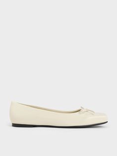 While ballet flats are currently trending, they have always been a timeless wardrobe staple. If you find the classic style too common, we have the perfect alternative for you: these square-toe ballet flats will inject a contemporary flair into your outfit. Their structured silhouette creates a striking juxtaposition with the delicate bows embellished on top of the vamps. With a neutral-toned chalk-white finish, this pair will complement just about anything and everything. Plus, they will brighte Buckle Loafers, Online Shopping Shoes, Elegant Aesthetic, Timeless Wardrobe, Timeless Wardrobe Staples, Chalk White, Charles Keith, Blue Sandals, Sport Sandals