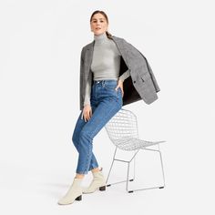 Women’s Pima Micro Rib Turtleneck | Everlane Quirky Clothing, Ribbed Turtleneck, Supima Cotton, Pima Cotton, Capsule Wardrobe, Snug Fit, Heather Grey, Winter Fashion, Bell Sleeve Top