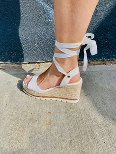 Step into style with our Ankle Lace Up Espadrille Wedge Sandals! These unique and playful shoes feature a lace up ankle design, combining fashion and function. The espadrille wrapped wedge adds a touch of quirkiness to any outfit. Say goodbye to boring, basic sandals and step up your shoe game with these fun and fashionable wedges! Lace Up Espadrille Wedges, Basic Sandals, Saint West, Lace Up Espadrilles, West Texas, Espadrille Wedge, Heels & Wedges, Espadrilles Wedges, Shoe Game