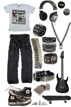 Rock Star Style Mens, Man Rock Outfit, Rock Style Outfits Men, Punk Guy Outfits, Metal Head Outfits Men, Metal Outfit Men, Alt Outfits Men, Grunge Style Men, Emo Outfits For Guys