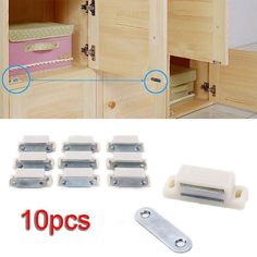 10 pcs cabinet door latches for cupboards and drawers