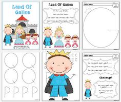 the land of garon worksheet for children to learn how to read and draw