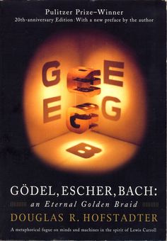 the cover of godel escher bach's book, geigg by douglas r hofstatter