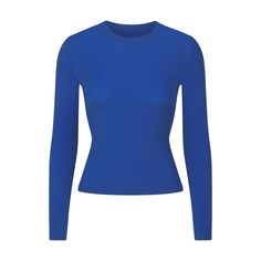 FITS EVERYBODY LONG SLEEVE T-SHIRT | SAPPHIRE Long Sleeve Png Aesthetic, Long Sleeve Shirt Outfits, Blue Long Sleeve Tops, Blue Long Sleeve Shirt, Book Character, Comfy Tops, Blue Long Sleeve, Character Outfits, Tweed Jacket