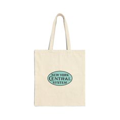 This 100% cotton bag comes in one size - 15" x 16"- perfect for everyday wear. While the canvas material will show off your designs in great colors, it's durable and will last for years. The bag features 20" handles (made from the same canvas), making it easy to carry even with a week's worth of shopping. .: 100% cotton canvas .: Heavy fabric (12 oz/yd² (406.9 g/m .: Sewn-in label .: Available in natural and black colors New York Central Railroad, Nyc History, Liberty Bag, New York Central, Canvas Making, Logo Vintage, Limassol, Canvas Tote Bag, Cotton Bag