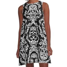 Loose-fit, mid-length sleeveless dress with silky handfeel. Printed on both sides. Machine washable. Size range XS-2XL. Mural of some iconic imperial figures. Woven Dress, Dress For Sale, Both Sides, Dress Fabric, Mid Length, Dresses For Sale, A Line Dress, Designer Dresses, Casual Dress