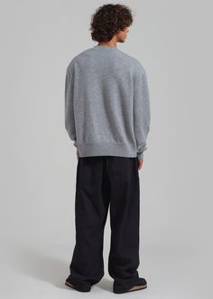 Color: Grey Melange Midweight merino wool-cashmere blend fabric Regular fit Crew neck Drop shoulders Rib-knit trim Slip-on style Unlined 90% Merino Wool 10% Cashmere Dry Clean By The Frankie Shop. Imported The Frankie Shop, Frankie Shop, Grey Sweater, Drop Shoulder, Crew Neck Sweater, Neck Sweater, Merino Wool, Rib Knit, Cashmere