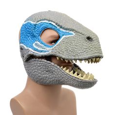 3D Halloween Dinosaur Mask Role Play Props Performance Headgear Raptor Dinosaur Dino Festival Rapter Mask, Indoraptor Mask, Snake Open Mouth, Raptor Masks, Halloween Dragon, Carnival Gift, Raptor Dinosaur, Dinosaur Mask, Masks Halloween