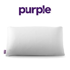 the purple pillow has been placed on top of it's white cover and is ready to be used as a pillow