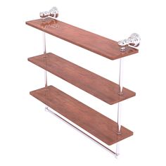 #finish_Satin Chrome Functional Shelf, Hanging Hand Towels, Industrial Wall Shelves, Shelf With Towel Bar, Floating Corner Shelves, Corner Wall Shelves, Modern Wall Shelf, Distressed Walls, Decorative Shelf