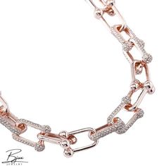 Bjux - Herradura cadena con diamantes collar geométrico vintage cadena en forma de U de lujo Rose Gold Chain Link Necklace, Rose Gold Metal Chain Link Necklace, Luxury Chain Necklace For Party, Elegant Rose Gold Necklace With Chunky Chain, Luxury Link Necklace With Chain Strap, Elegant Rose Gold Chunky Chain Necklace, Elegant Chain Necklace With Diamond Accents, Metal Rhinestone Necklace Chain Link, Elegant Chain Link Necklace With Diamond Accents