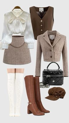 Elegant Winter Clothes, Professional Coquette Outfit, Girly Business Casual Outfits, Old Money Female Outfits, Royal Outfit Ideas, Airport Chic, Cozy Winter Outfit, Sweaters Trendy, Comfy Boots