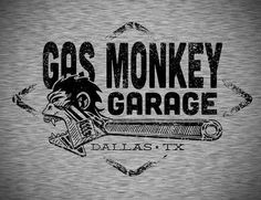 the logo for gas monkey garage, which is located in dalastix's website