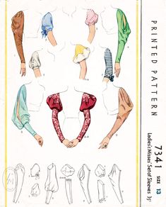 an old fashion sewing pattern for women's tops and pants