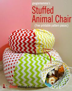 stuffed animal chairs are stacked on top of each other with the cover folded over them