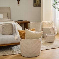 the bedroom is clean and ready to be used as a place for someone to relax