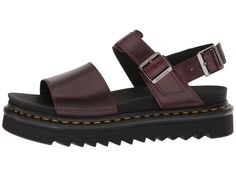 Dr. Martens Voss Women's Sandals Charro Brando Adjustable Double Strap Leather Sandals, Double Strap Leather Sandals, Summer Leather Footbed Sandals With Leather Strap, Leather Open Toe Sport Sandals With Strap, Leather Sandals With Adjustable Strap, Leather Open Toe Slides With Adjustable Strap, Leather Strapped Sandals With Buckle Closure, Leather Double Strap Sport Sandals With Adjustable Straps, Strapped Leather Sandals With Buckle Closure