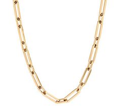 Whether worn layered or alone, this oval link necklace is a versatile design that blends well with any wardrobe. From Steel by Design® Jewelry. Classic Double Chain Oval Link Necklace, Formal Double Chain Oval Link Necklace, Chic Formal Chain Necklace With Oval Links, Design Jewelry, Link Necklace, Paper Clip, Jewelry Collection, Gold Bracelet, Gold Necklace