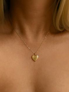 THE HEART OF GOLD LOCKET NECKLACE 14k Gold Heart Pendant Locket For Anniversary, Classic Heart Pendant Locket Necklace As A Gift, Classic Heart Pendant Locket Necklace For Gift, Classic Heart Pendant Locket Necklace, Yellow Gold Locket Necklace With Charms For Gift, 14k Gold Pendant Locket Necklace For Gift, Classic Heart Charm Pendant Locket Necklace, Elegant Heart Charm Locket Necklace For Anniversary, 14k Gold Heart Pendant Locket Necklace