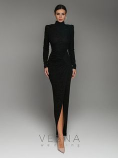 Elegant Turtleneck Dress, Tight Fitted Dresses Long, Long Party Dress, Black Dresses Classy, Soiree Dress, 파티 드레스, Elegant Dresses Classy, Maxi Dress Cocktail, Gala Dresses