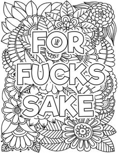 adult coloring swear words printables Adult Coloring Books Printables, Summer Coloring, Swear Word Coloring Book, Adult Colouring Printables, Cartoon Coloring, Queen Tattoo