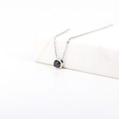 "JSVConcepts Fine Jewelry Black Diamond Necklace, Black Diamond Solitaire Necklace, Black Diamond Tube Bezel Necklace, Minimalist Necklace, Birthday Anniversary Gift ≫ Product Details ◈ Handmade / Handcrafted Fine Jewelry ◈ Diamond: 100% Natural Diamond ◈ Diamond Size: 3mm (.12 ct.) ◈ Bezel Size: 4.10mm ◈ Metal: Solid 14K Gold (18K gold option available upon request) ◈ Gold Color: White gold, Rose gold, Yellow gold ◈ Chain Length: 14\" ~ 18\" ≫ Please read our FAQ below for more detail." Minimalist Necklace With Bezel Setting For Anniversary, Elegant Stainless Steel Jewelry For Birthday Gift, Minimalist Bezel Set Necklace For Anniversary, Minimalist Stainless Steel Jewelry For Birthday Gift, Minimalist Stainless Steel Jewelry For Birthday, Minimalist Bezel-set Birthstone Necklace For Anniversary, Minimalist Bezel Set Birthstone Necklace For Anniversary, Minimalist Birthstone Necklace For Anniversary, Silver Minimalist Necklace With Bezel Setting